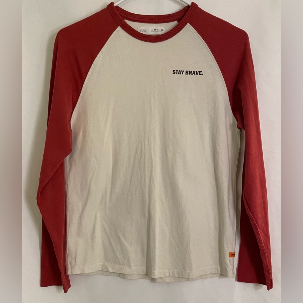 Zara Boys Baseball Long Sleeve Shirt Size 11-12
